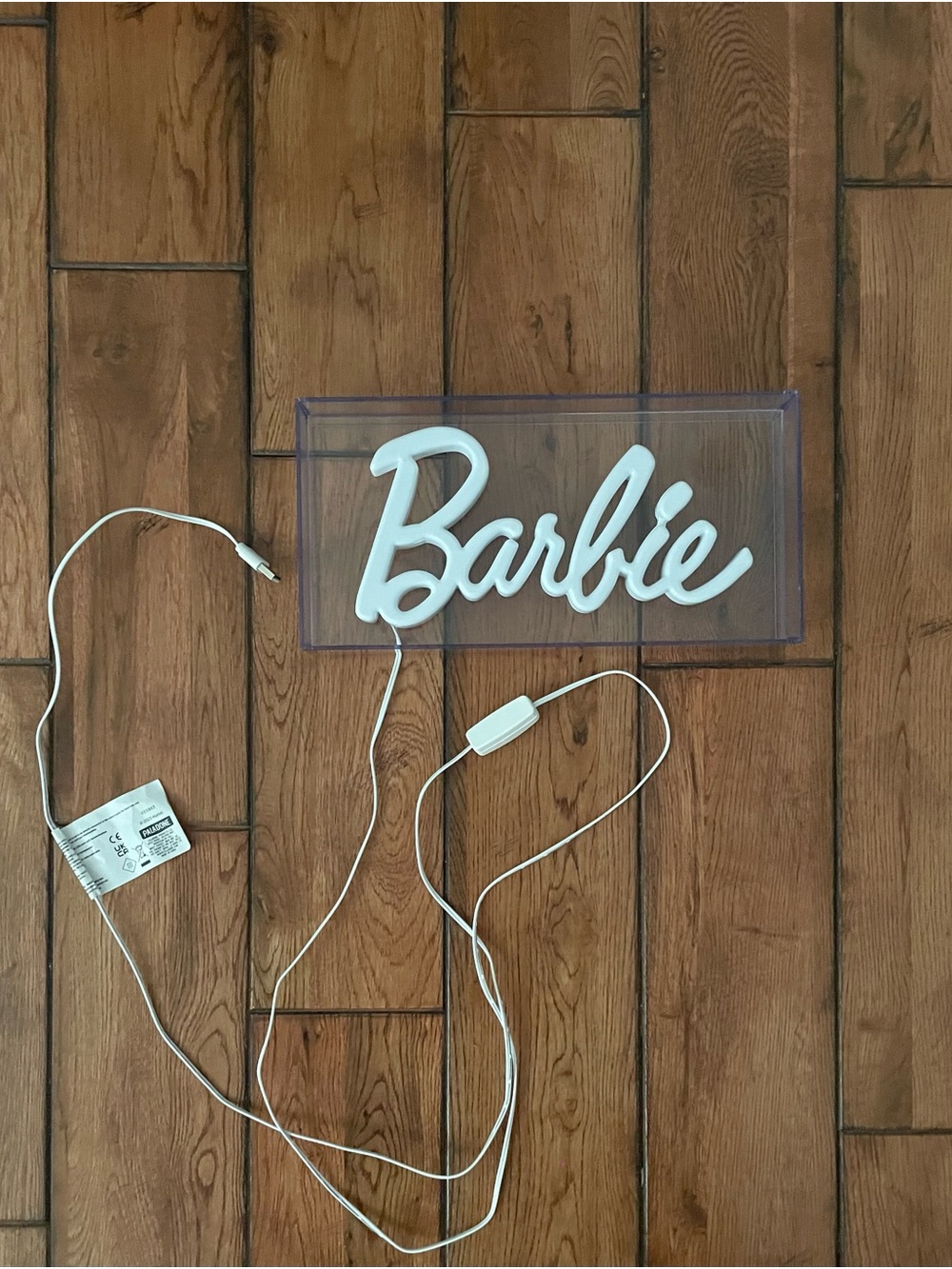 Barbie  LED White Script Light Sign